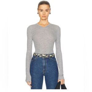 Khaite Tania Top in Mercury Gray Size XL